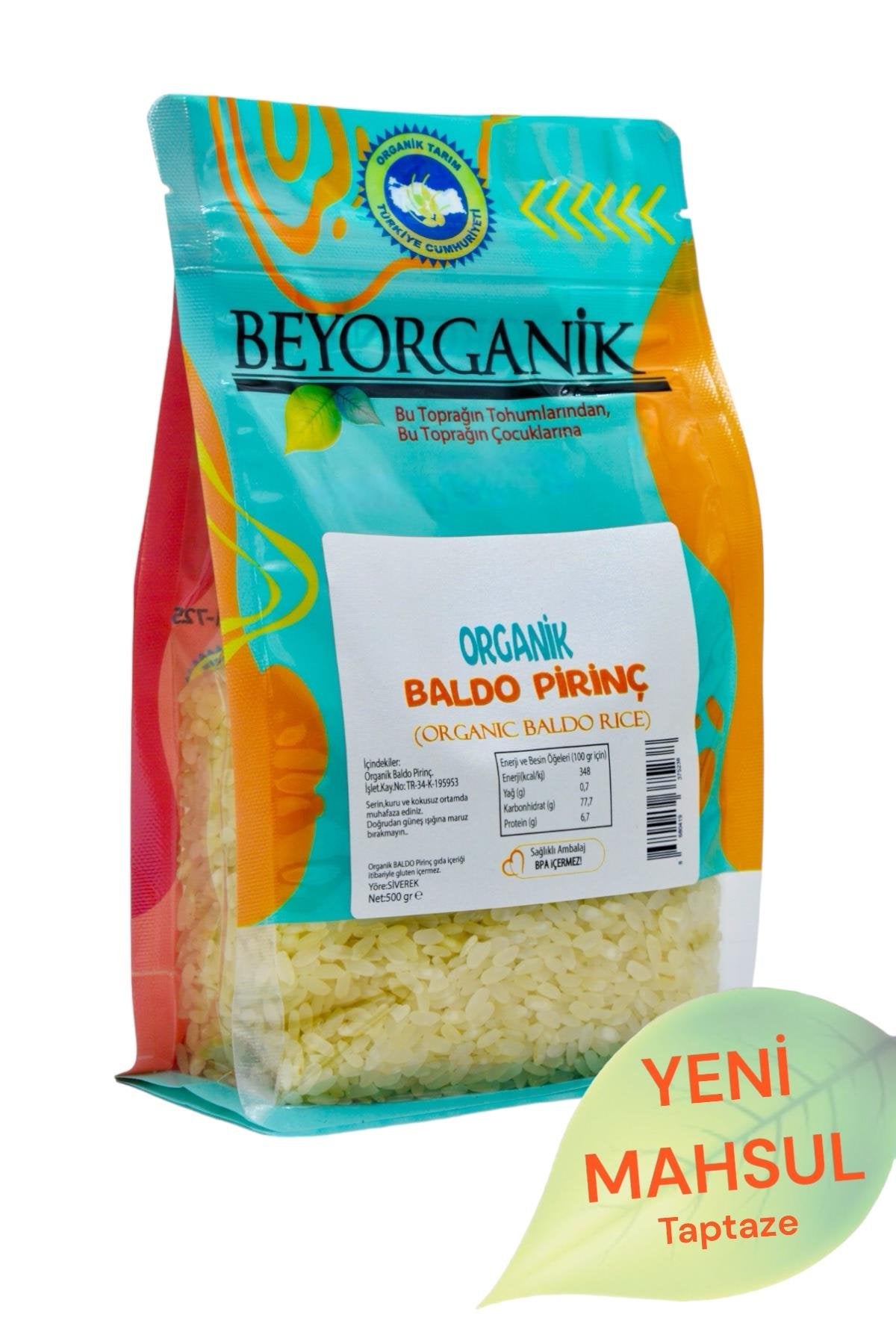 Bio Beyorganik Baldo Türkische Reis 1 KG