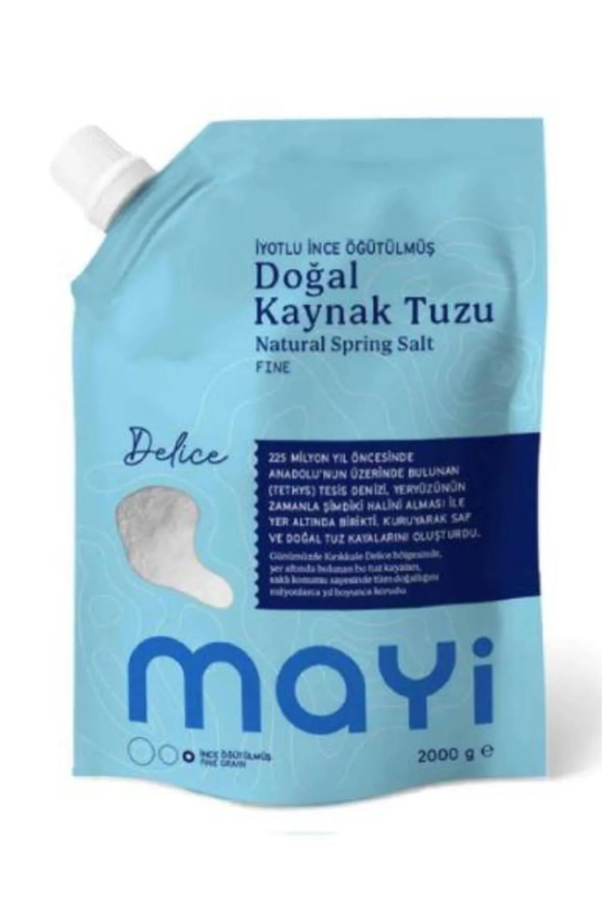 Mayi Tuz  2 kg - İnce öğütülmüş doğal kaynak tuzu