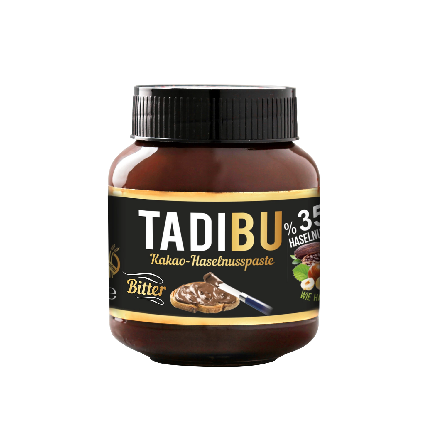 Tadibu Kakao Haselnuss Paste: 35% Haselnuss, 330 g